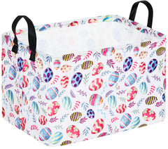 VAIVUSTO Easter Storage Basket in linen-cotton fabric for toy organization.
