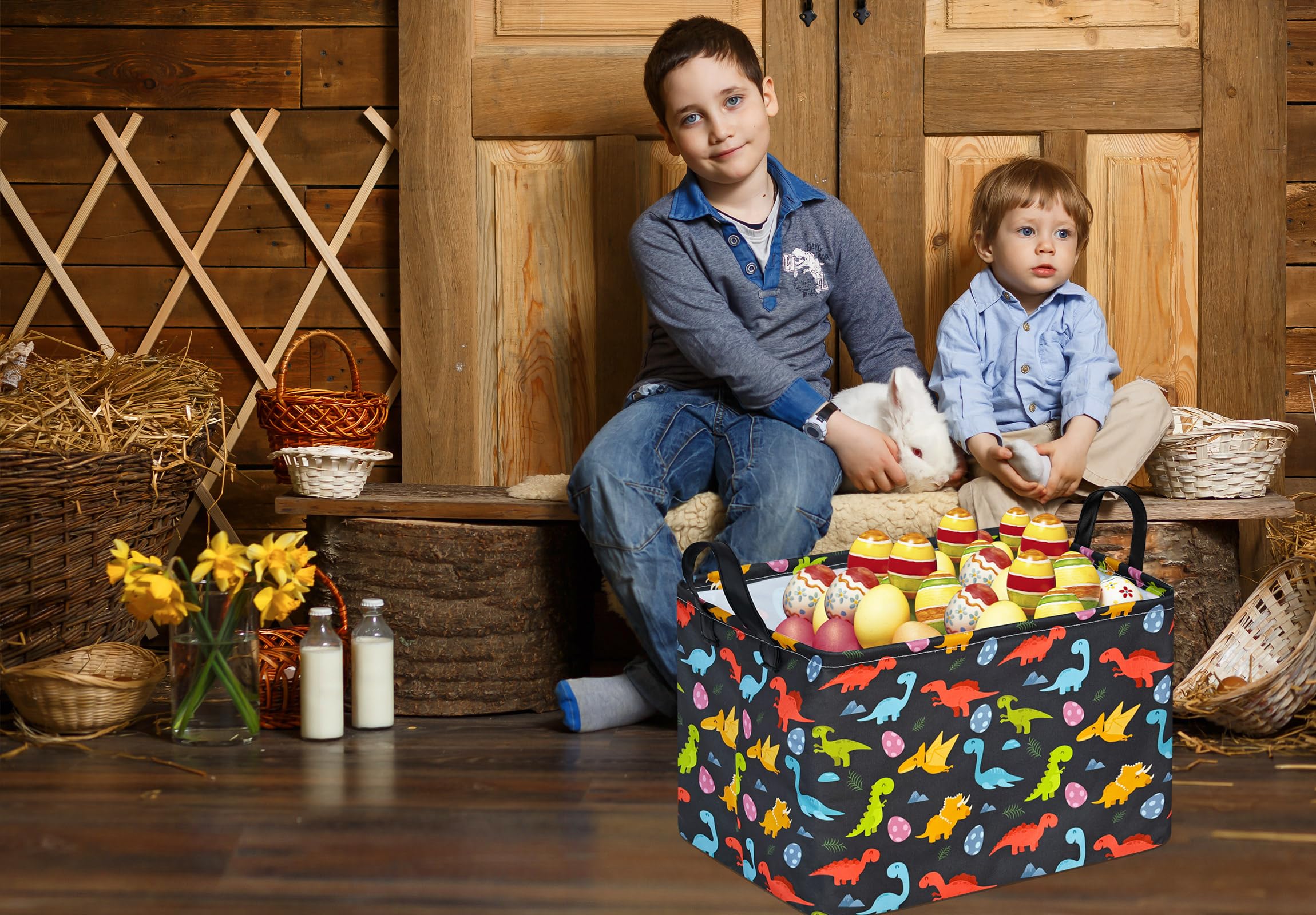 VAIVUSTO storage basket linen-cotton fabric with waterproof inner for easy cleaning.