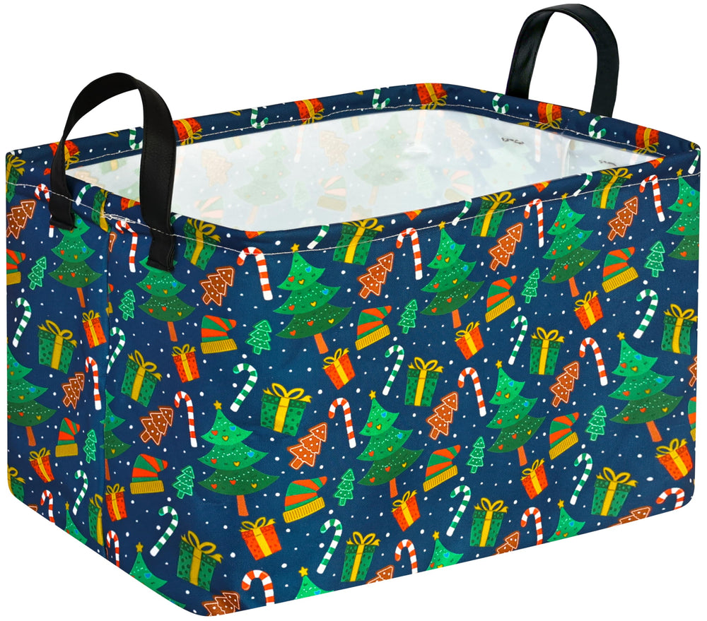 VAIVUSTO rectangular Christmas basket for organized toy and gift storage.