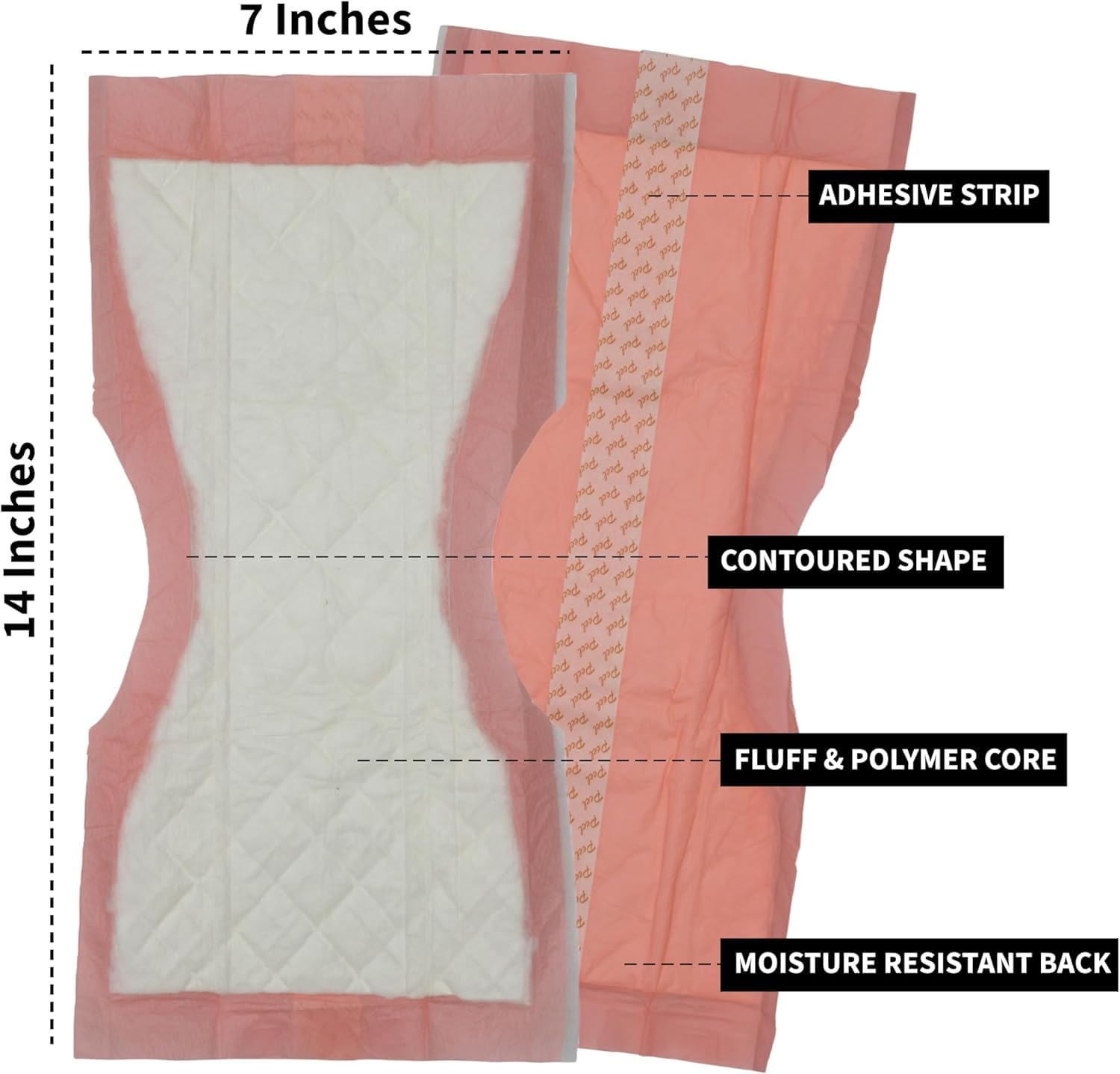 Vakly Hospital-Style Pad with Adhesive Strip stays securely in place