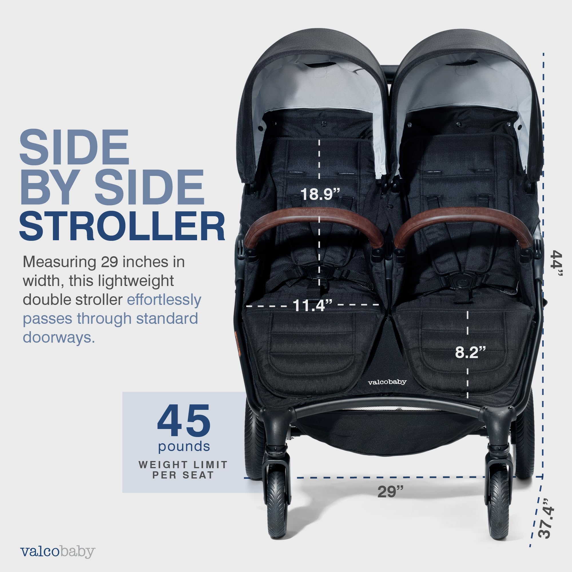 Large storage basket and pockets on Trend Duo