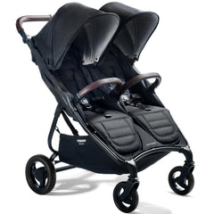 Valco Baby Trend Duo side-by-side stroller folded for easy transport