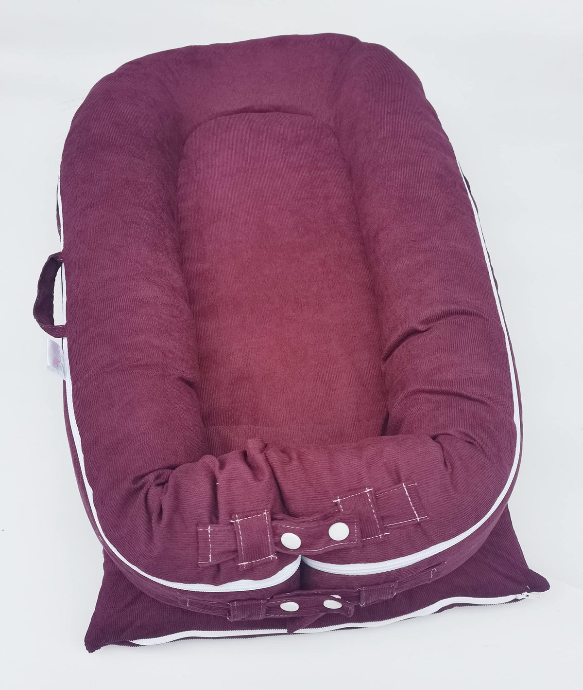 Valsonix baby pod nest corduroy cover calm front view, stylish and cozy.