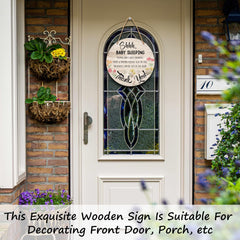 Valucise do not knock sign mounted on front door for polite cues.