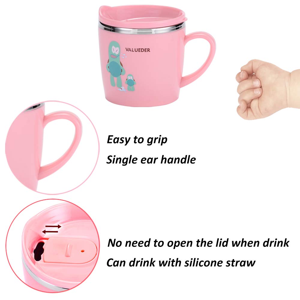 Valueder Fox Sippy Cup outer ABS shell adds color and durability.