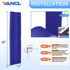 VANCL corner pad showing Velcro-backed installation for secure mounting.