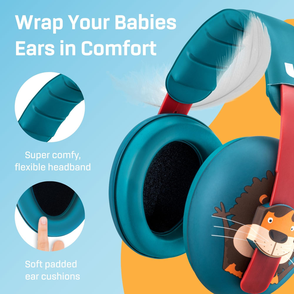 Adjustable fit grows with your child, Vanderfields baby ears stay protected.