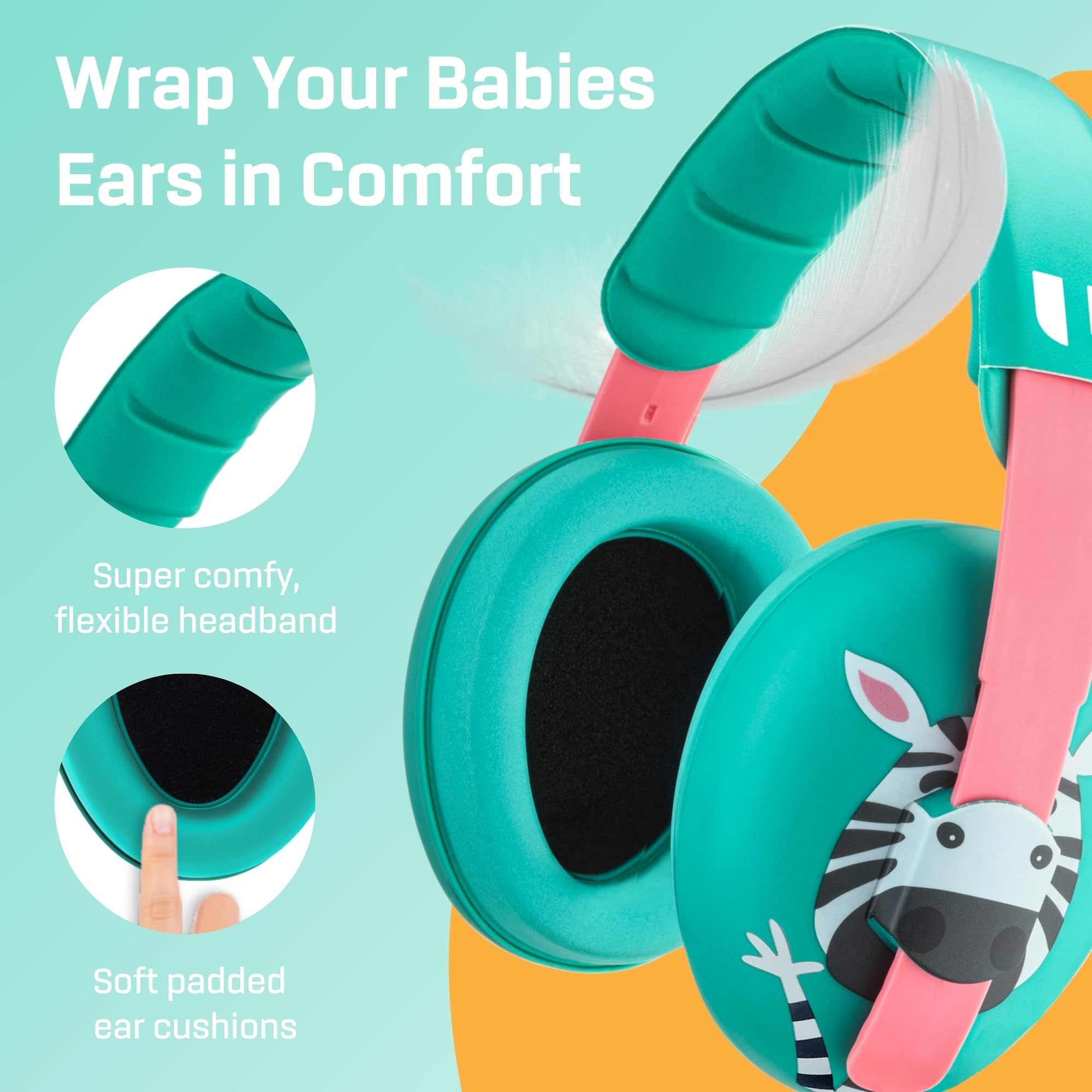 Broad-spectrum noise reduction in Vanderfields Ziggy ear protection.