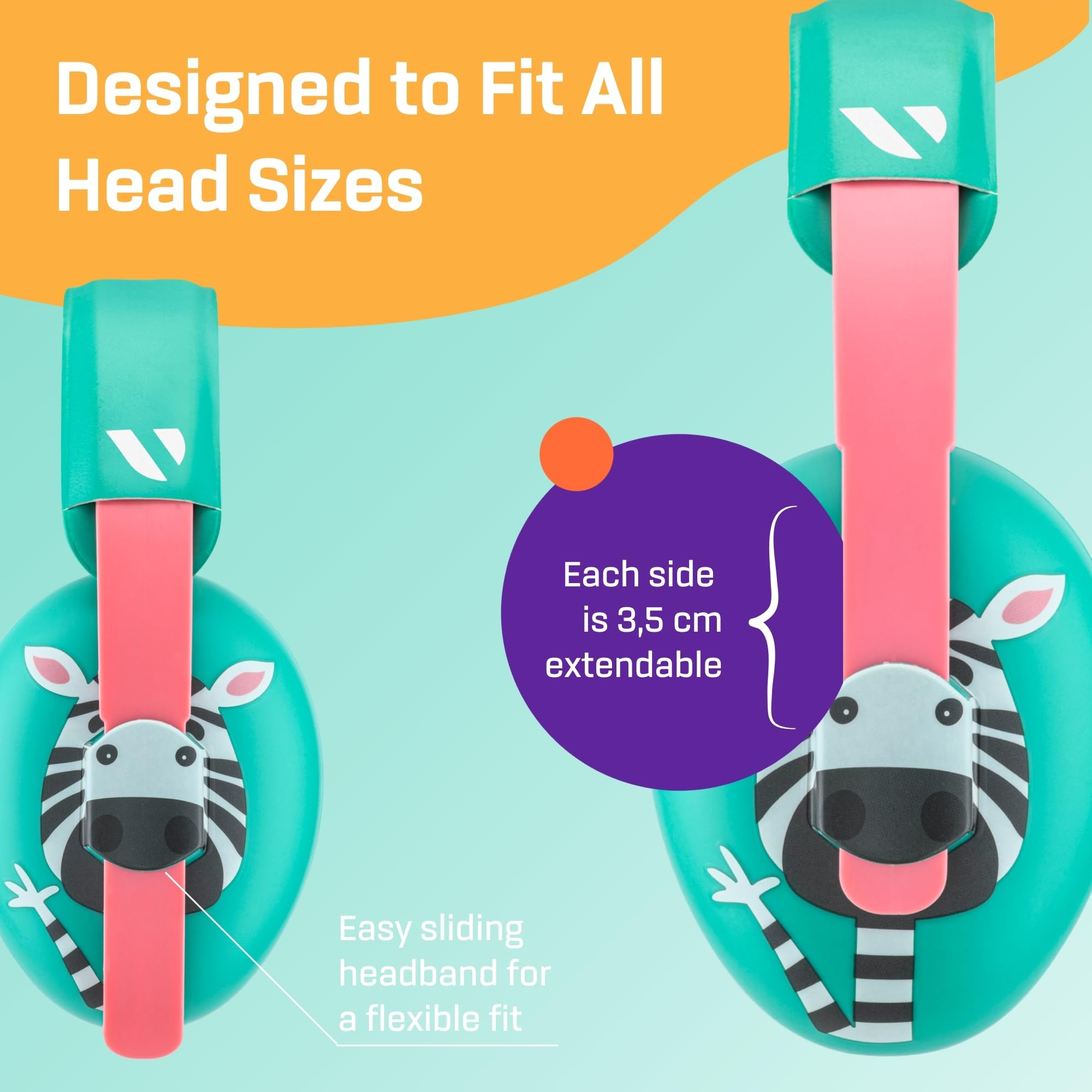 Travel-friendly design of Vanderfields Ziggy ear muffs.