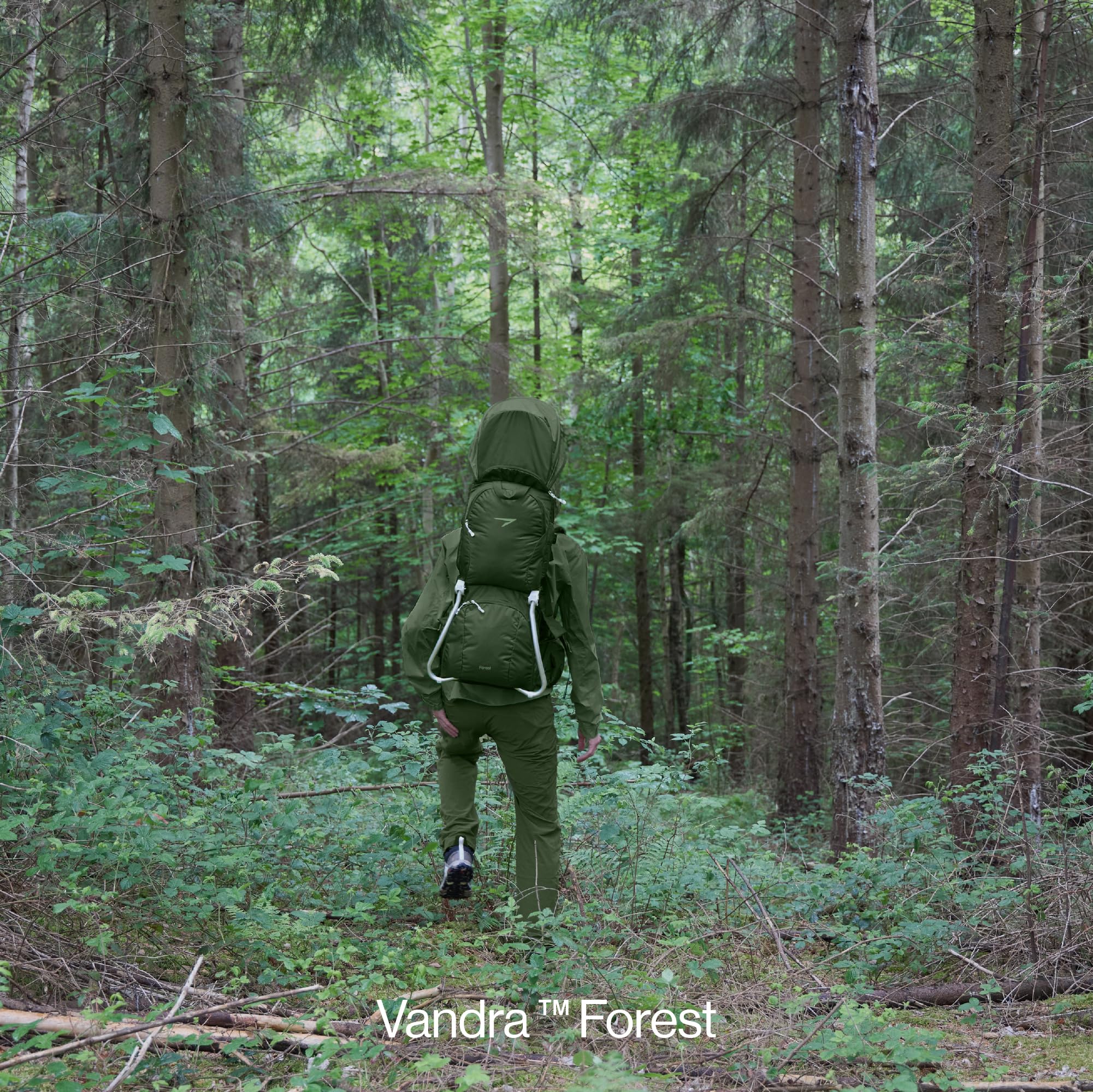 Vandra Forest Alu-Tag reflector adds visibility for low-light strolls.