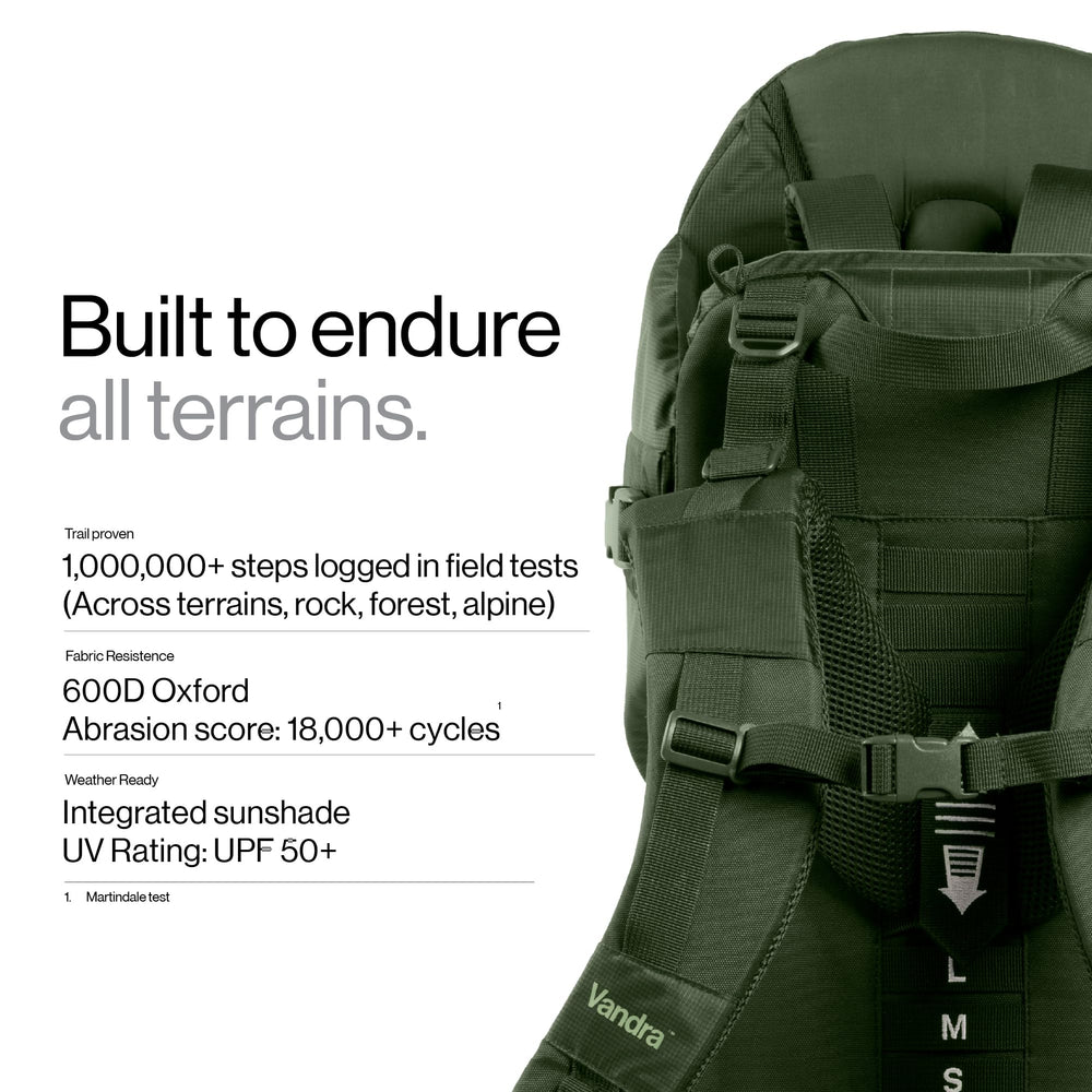 Vandra Forest reusable dust bag helps keep the carrier tidy during travel.