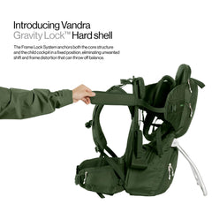 Vandra Forest fold-out kickstand enables easy setup on trails.