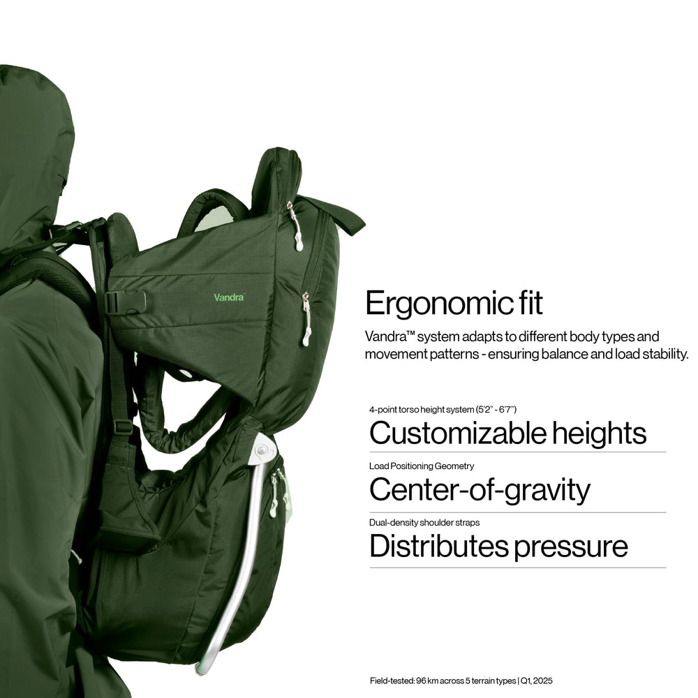Vandra Forest hip belt pocket supports convenient storage on hikes.
