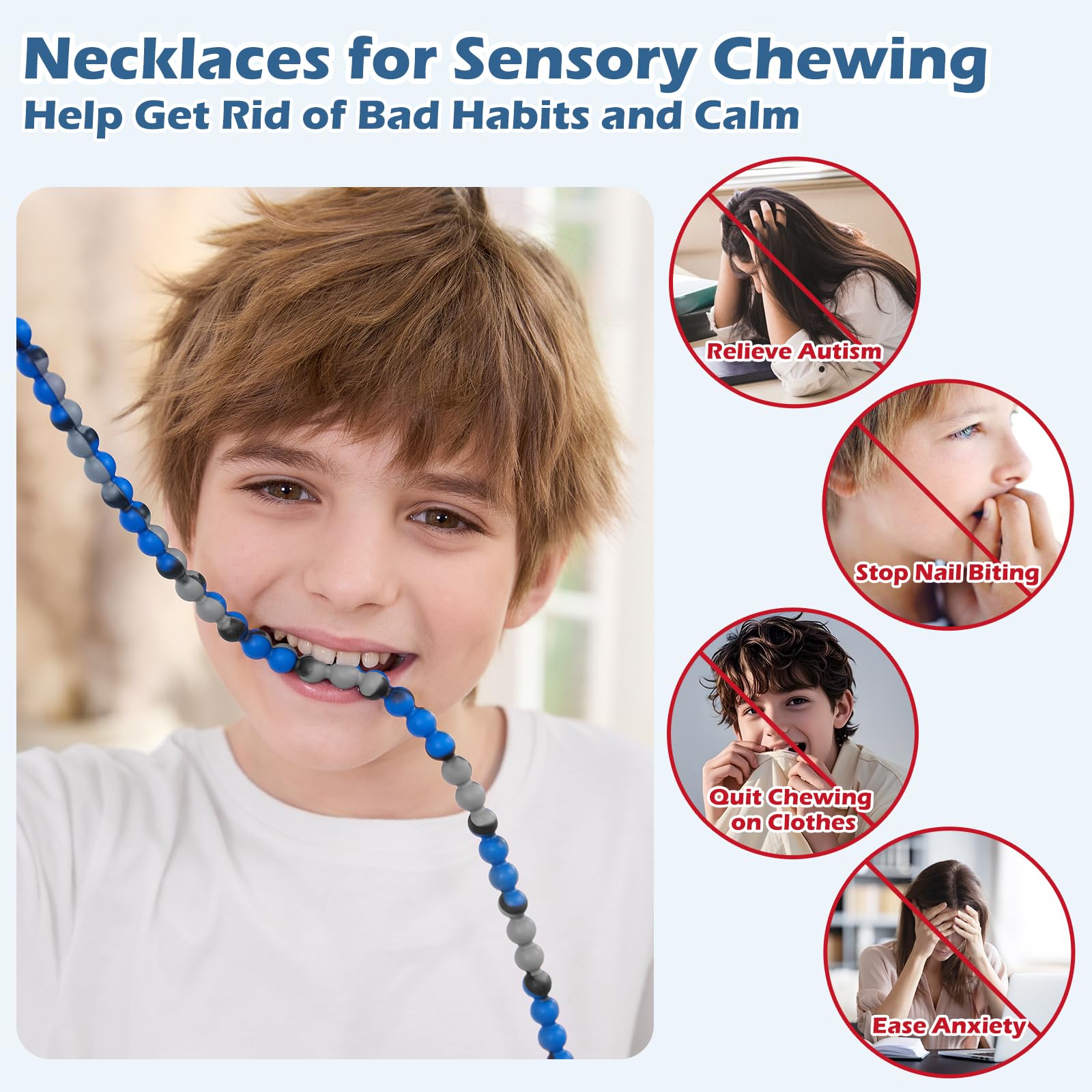 Vanelioris chew necklace texture massages gums for soothing teething relief