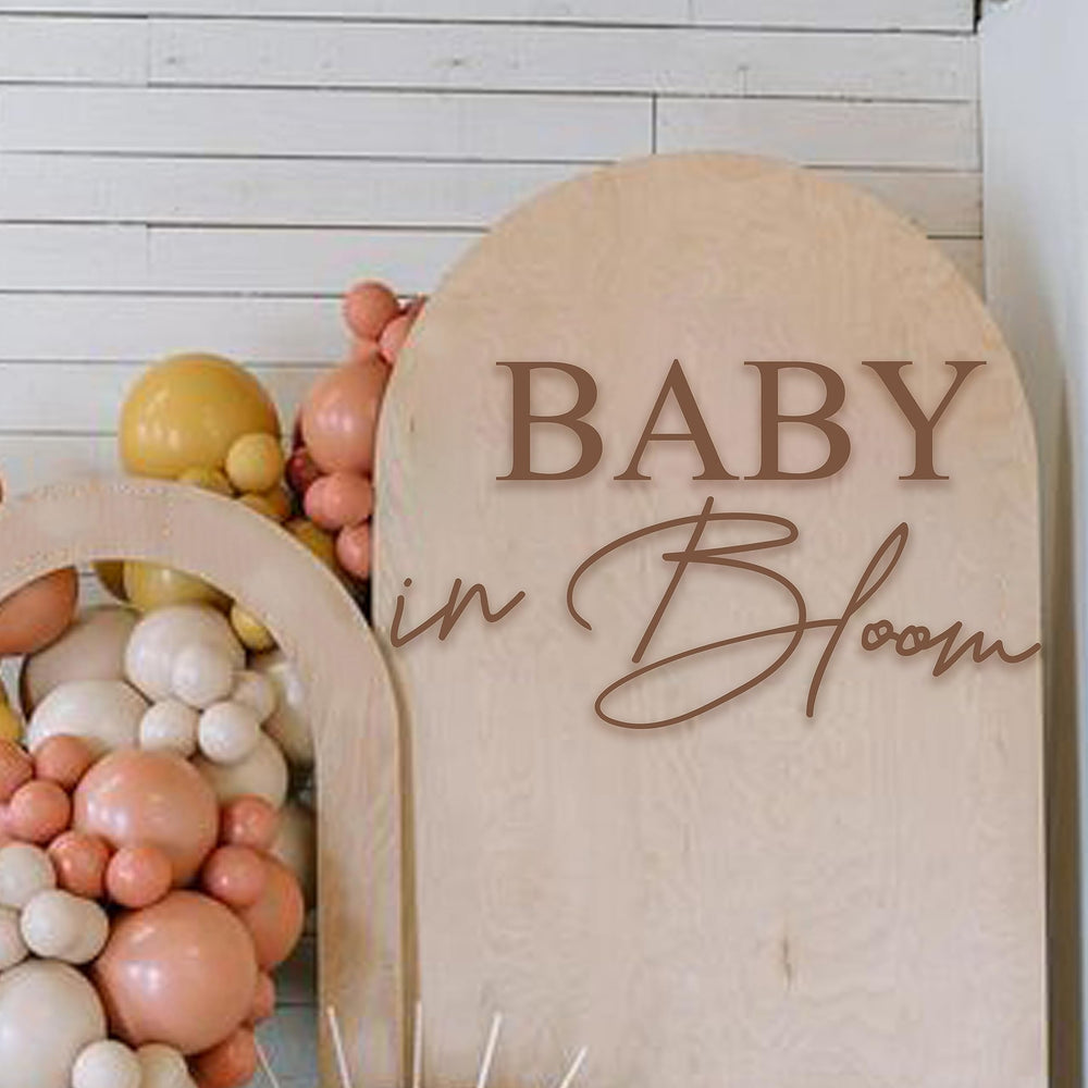 VANGNING baby in bloom enhances balloon arch decorations for cohesion