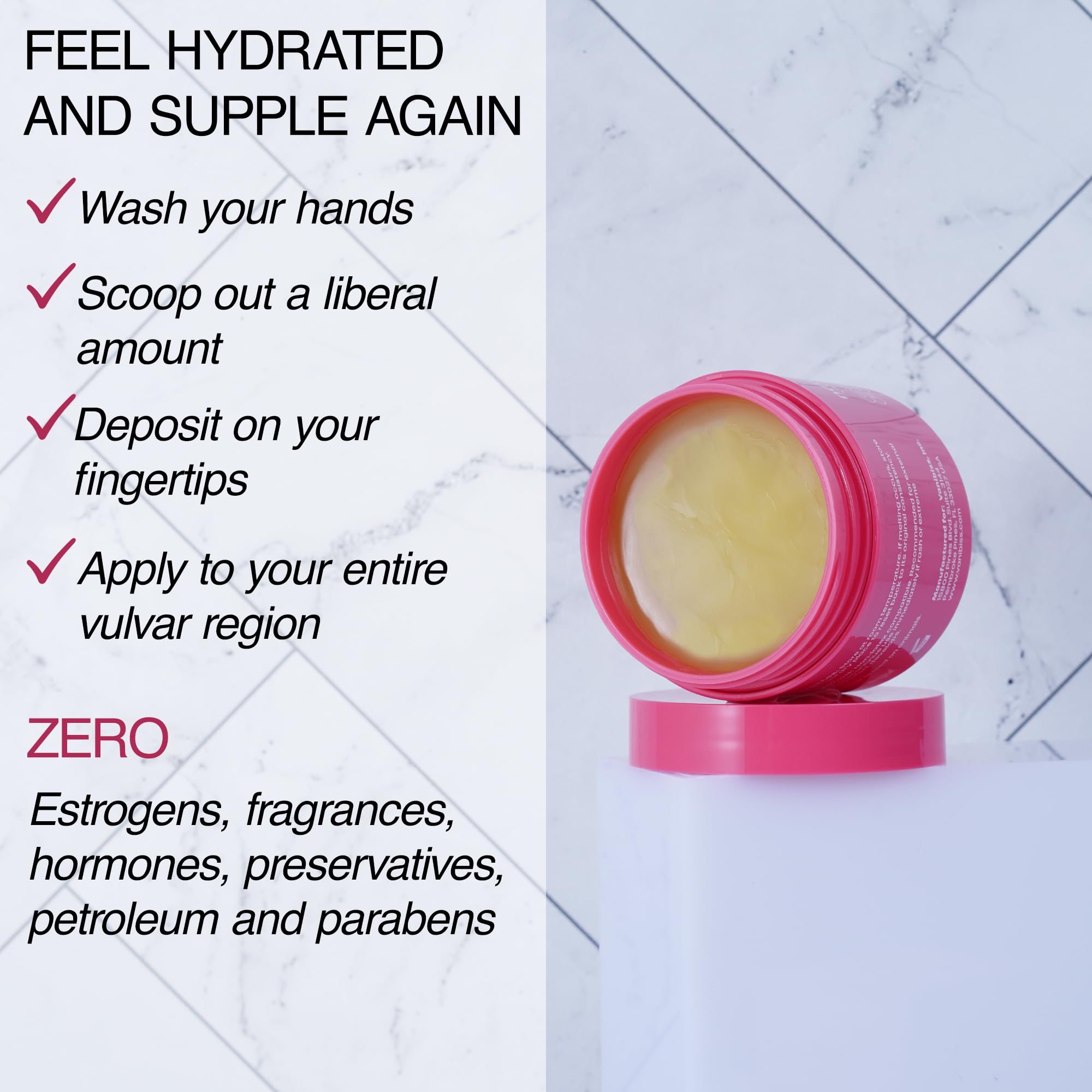 Vanibiss intimate-care routine after exercise demonstrates daily use.