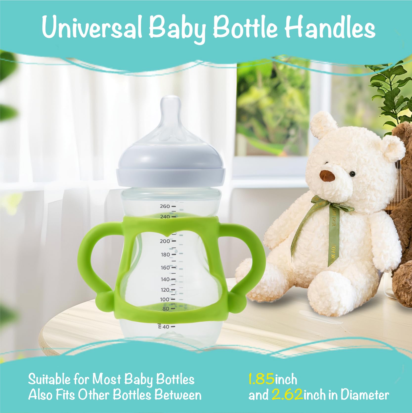 VANPET green Avent handles promote independent drinking with a soft silicone surface.