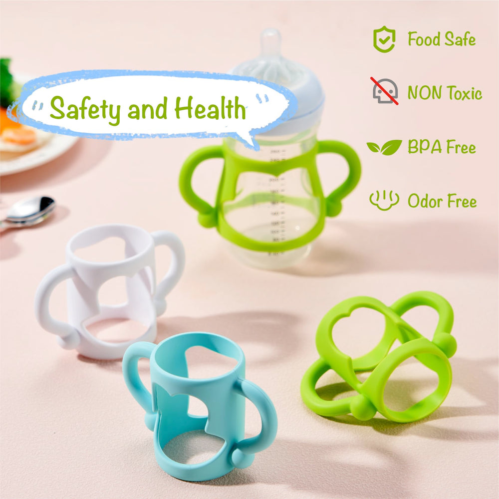 VANPET baby bottle handles support transitions from bottle to cup.