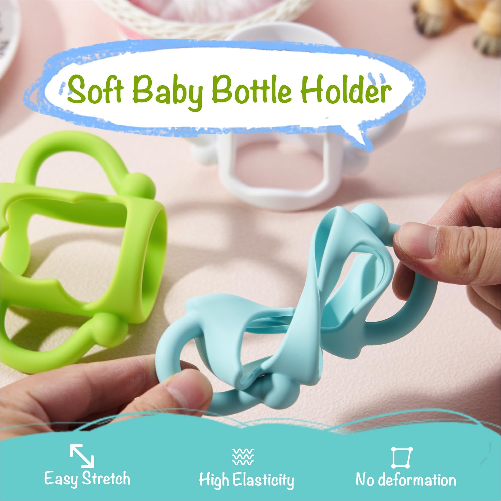 VANPET close-up shows soft, durable silicone for safe baby grip.