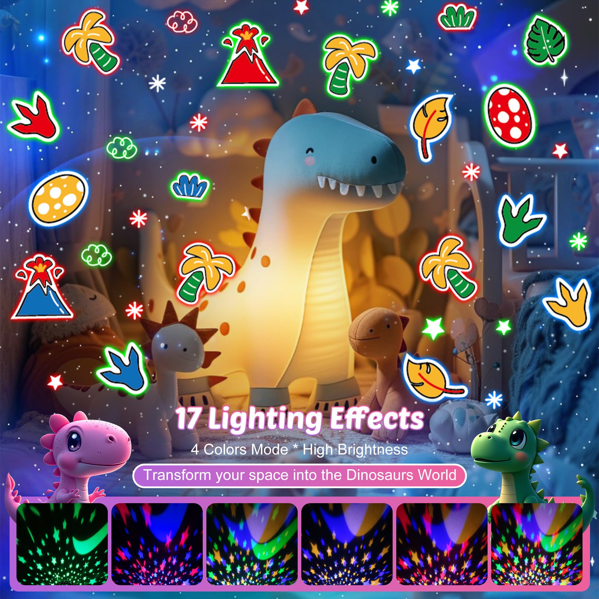 VANSHINIEER 17-color changing lamp for versatile mood lighting