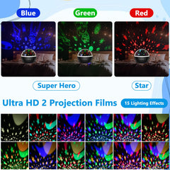 VANSHINIEER 360-degree rotation brings light patterns to life during storytelling.