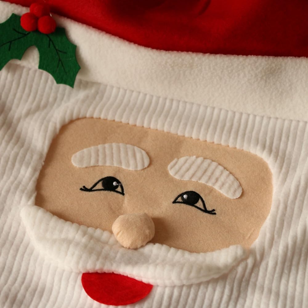 VANTATY Christmas bathroom decor featuring Santa creates a merry vibe.