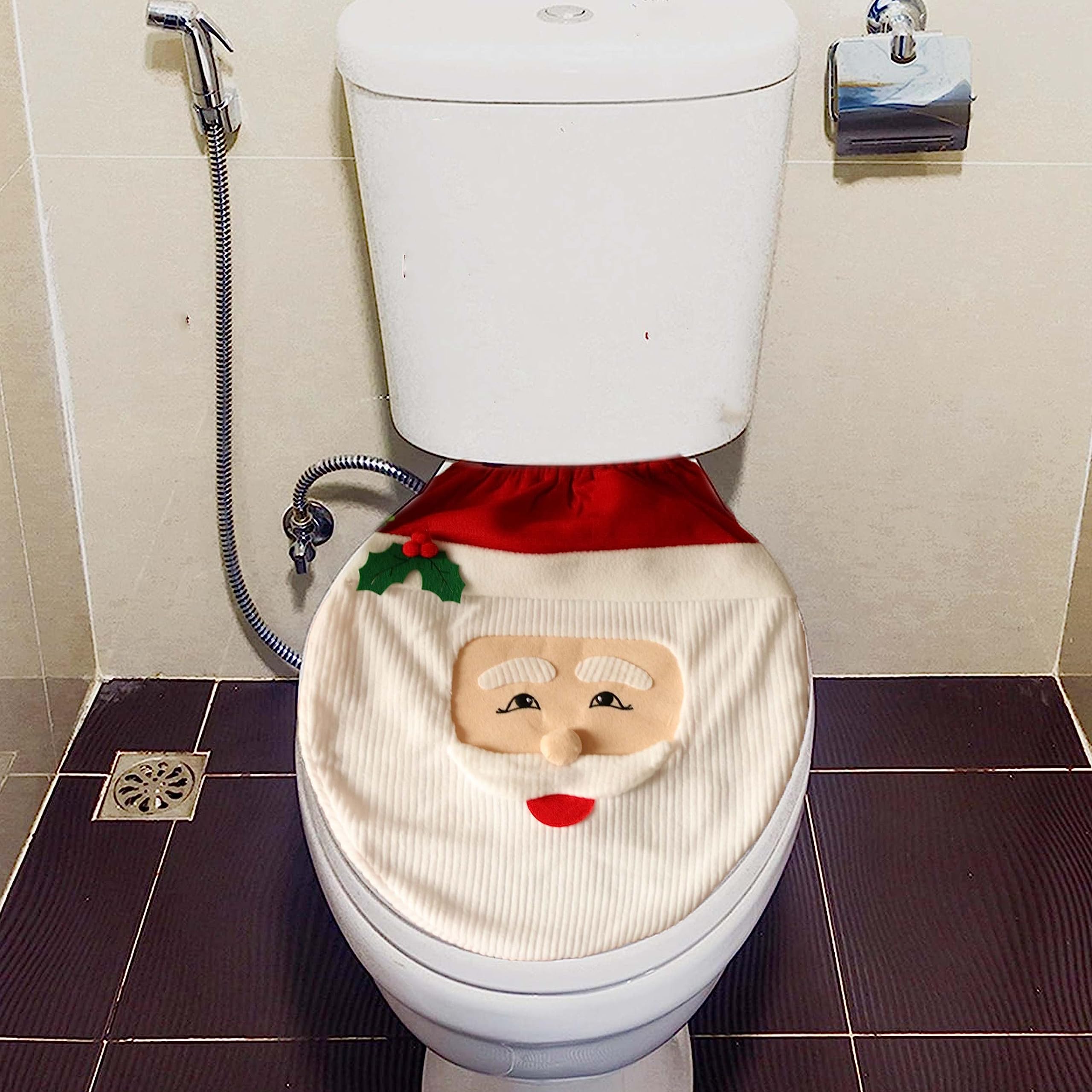 VANTATY gift-ready Christmas bathroom decor for home display.