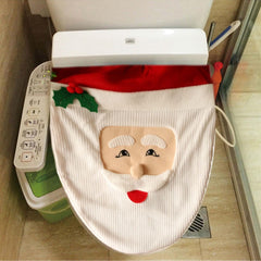 VANTATY soft red and white flannel toilet seat cover feels cozy and durable.