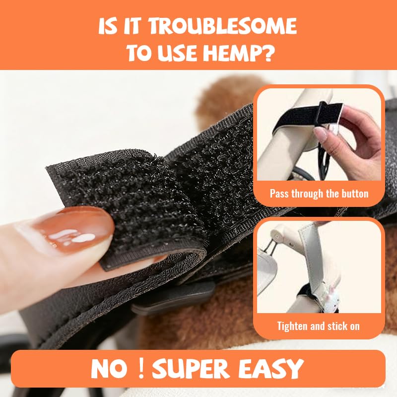 Vantico bear-design clip attached to a purse strap with non-slip grip.