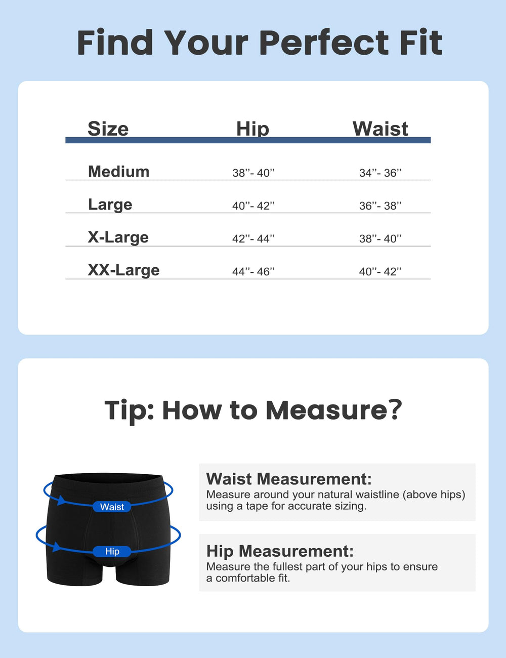 Varmax cotton-spandex waistband offers flexible, comfortable fit.