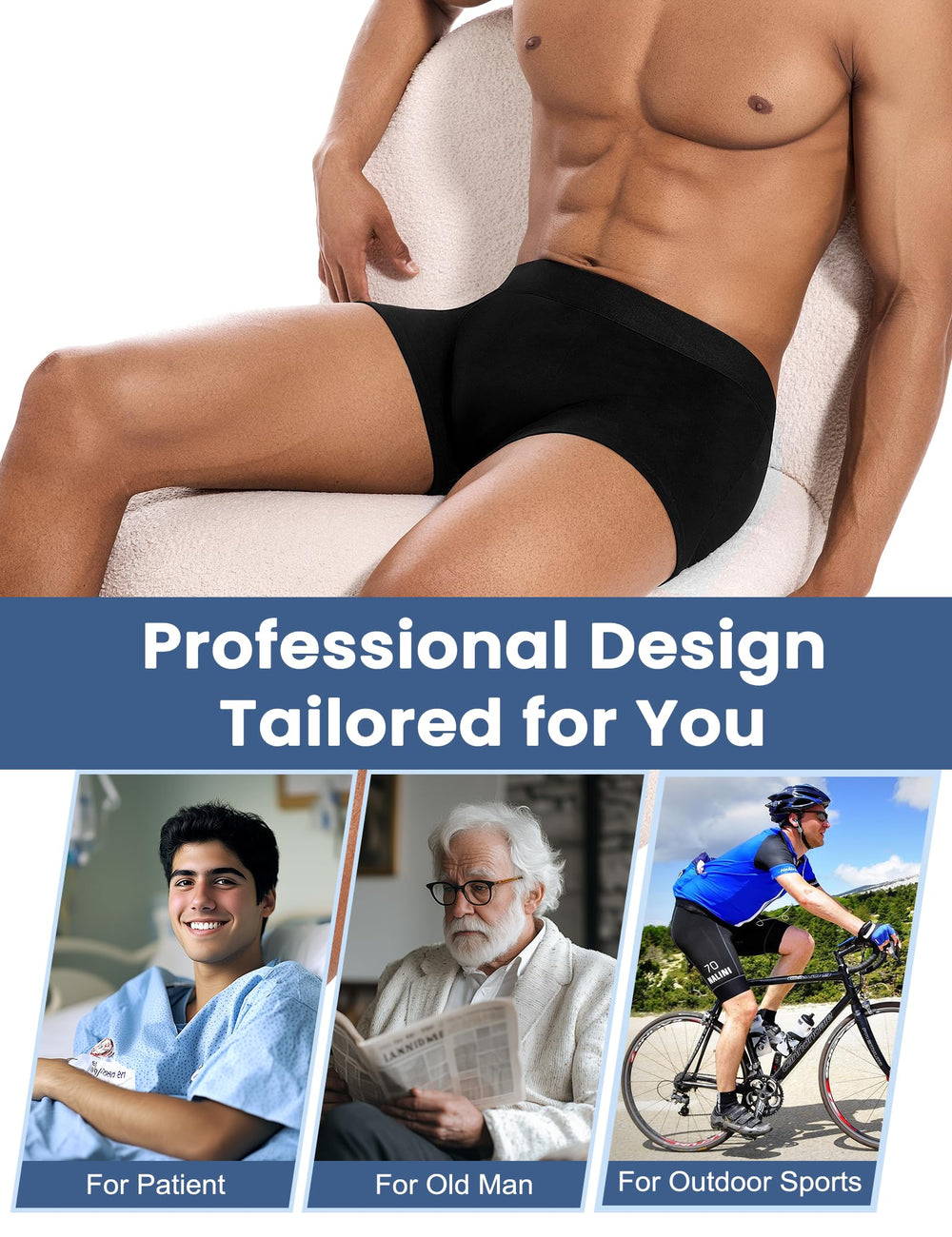 Varmax discreet look underwear remains hidden under clothes for everyday wear.