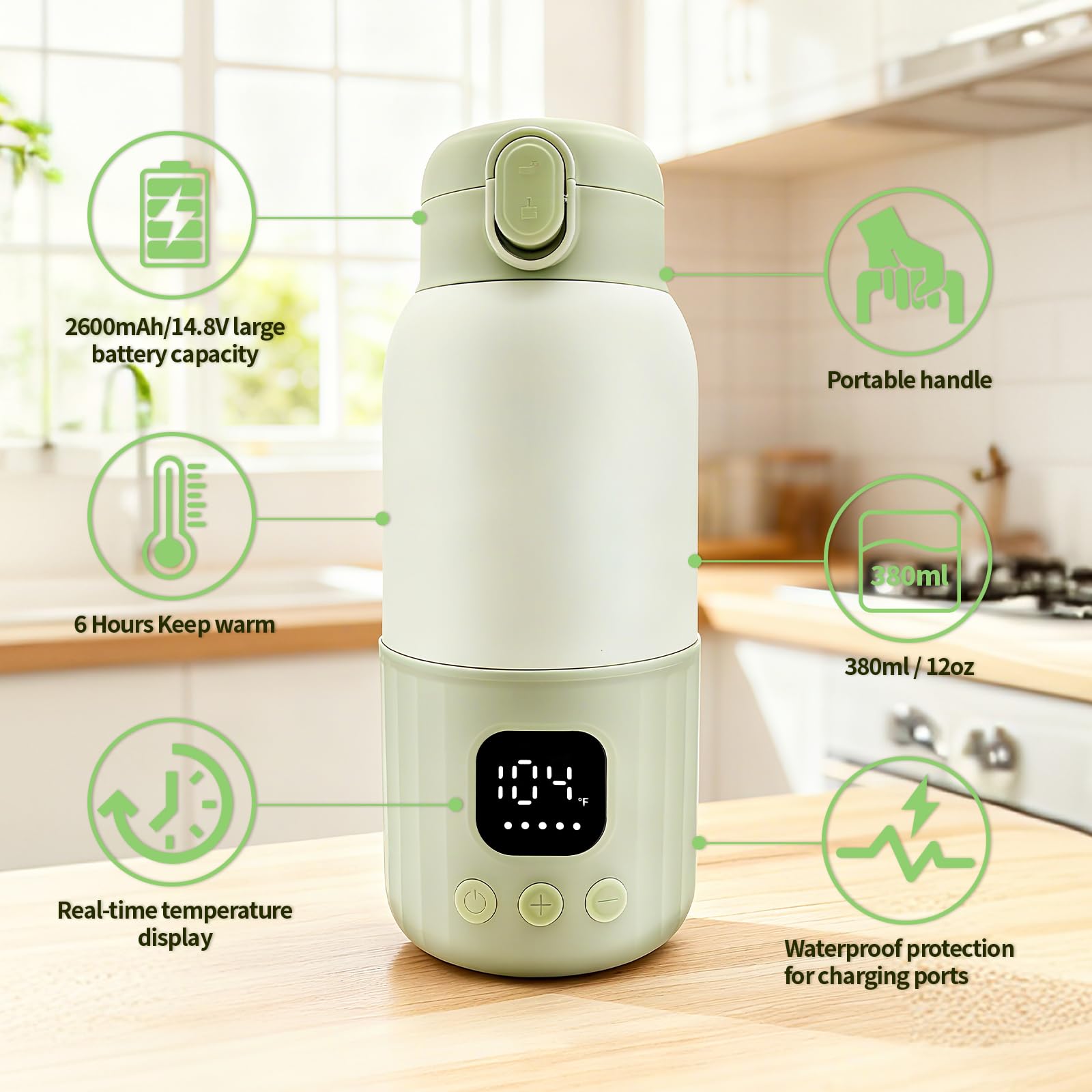varrisin milk warmer shows 2-minute heat capability for quick feeds