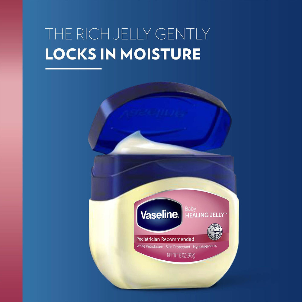 Two-jar packaging of Vaseline Healing Jelly Baby, ideal baby shower gift.