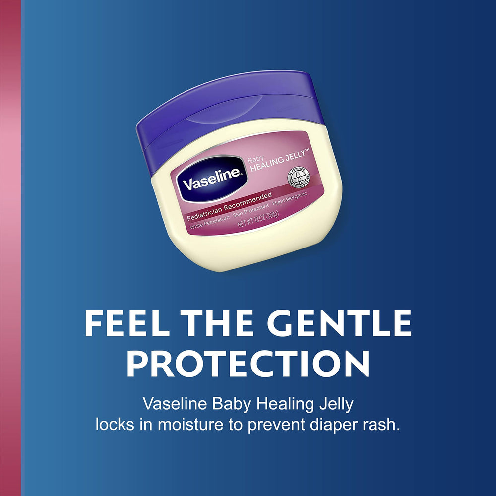 Jar close-up highlighting triple-purified petroleum jelly formula.