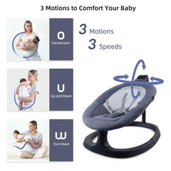 VaVaSoo three-motion modes for cradle sway, bounce, or combined rhythm