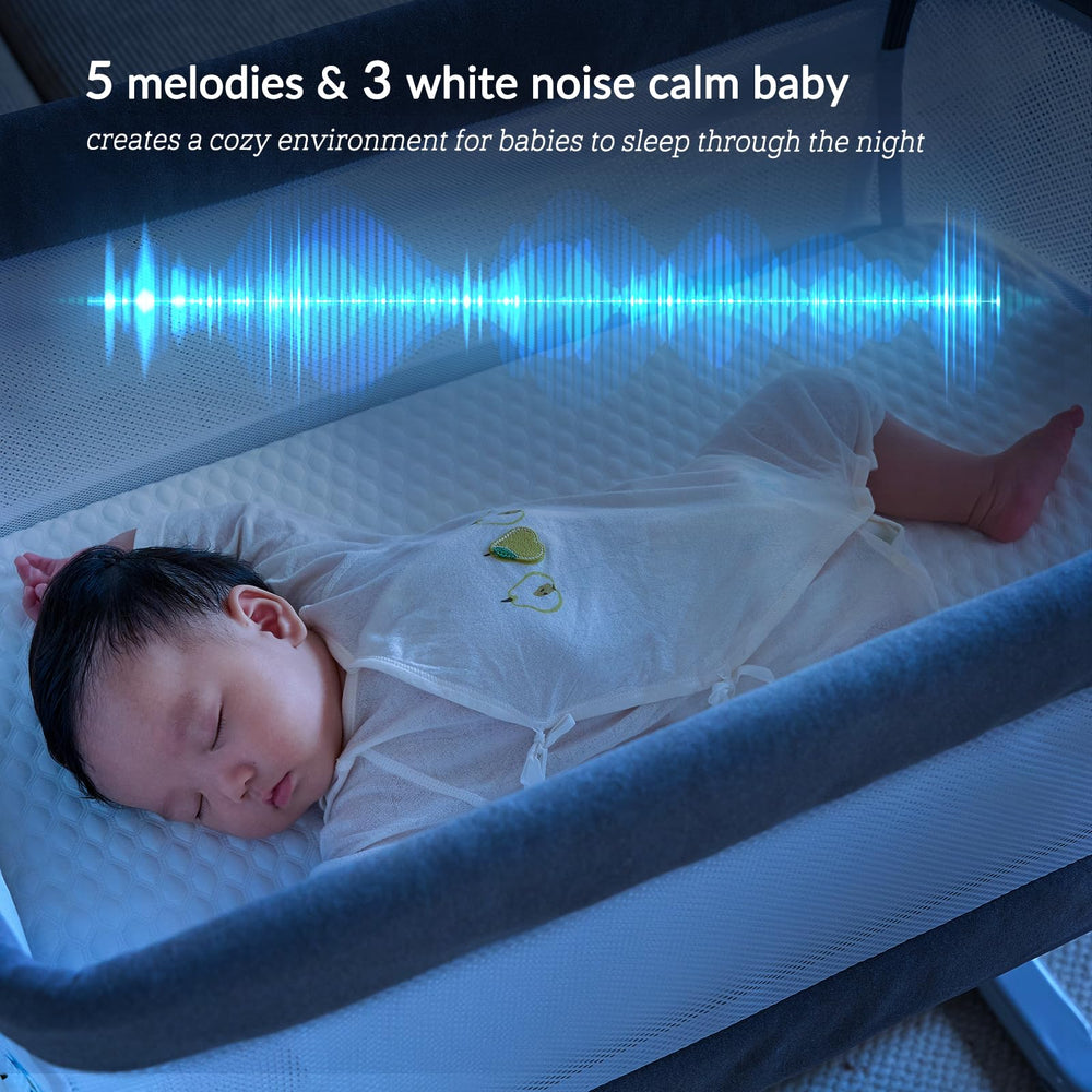 Secure bedside setup with VaVaSoo bassinet for safe sleeping