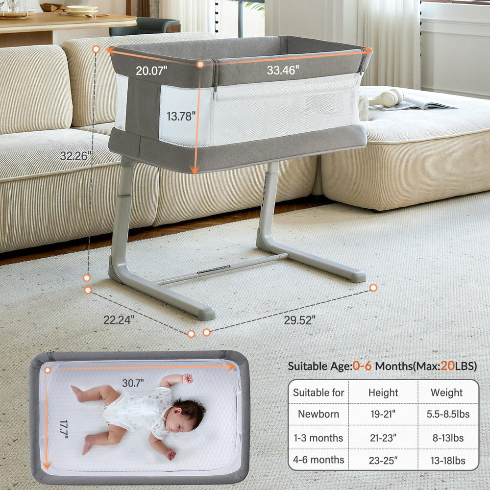 VaVaSoo bassinet with built-in melodies and white noise options