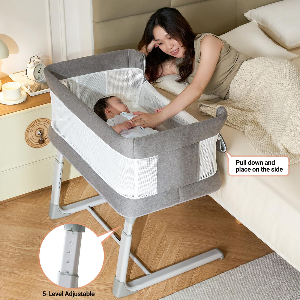 VaVaSoo bassinet mesh sides highlight airflow and visibility