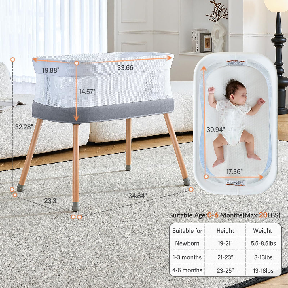 VaVaSoo fast-setup bassinet assembles in minutes without tools.