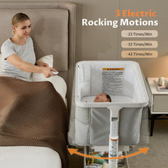 VaVaSoo bedside sleeper with breathable mesh sides for visibility and airflow.