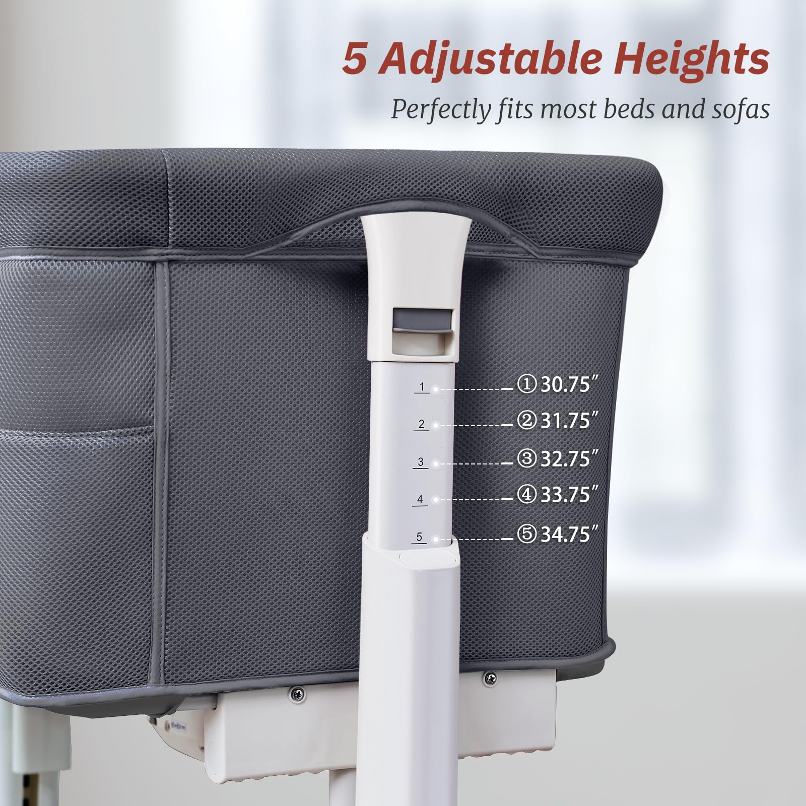 VaVaSoo rocking bassinet 360° wheels glide quietly without floor scratches.