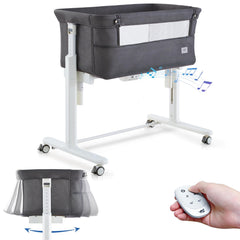 VaVaSoo rocking bassinet electric crib frame, sturdy and secure for sleep.