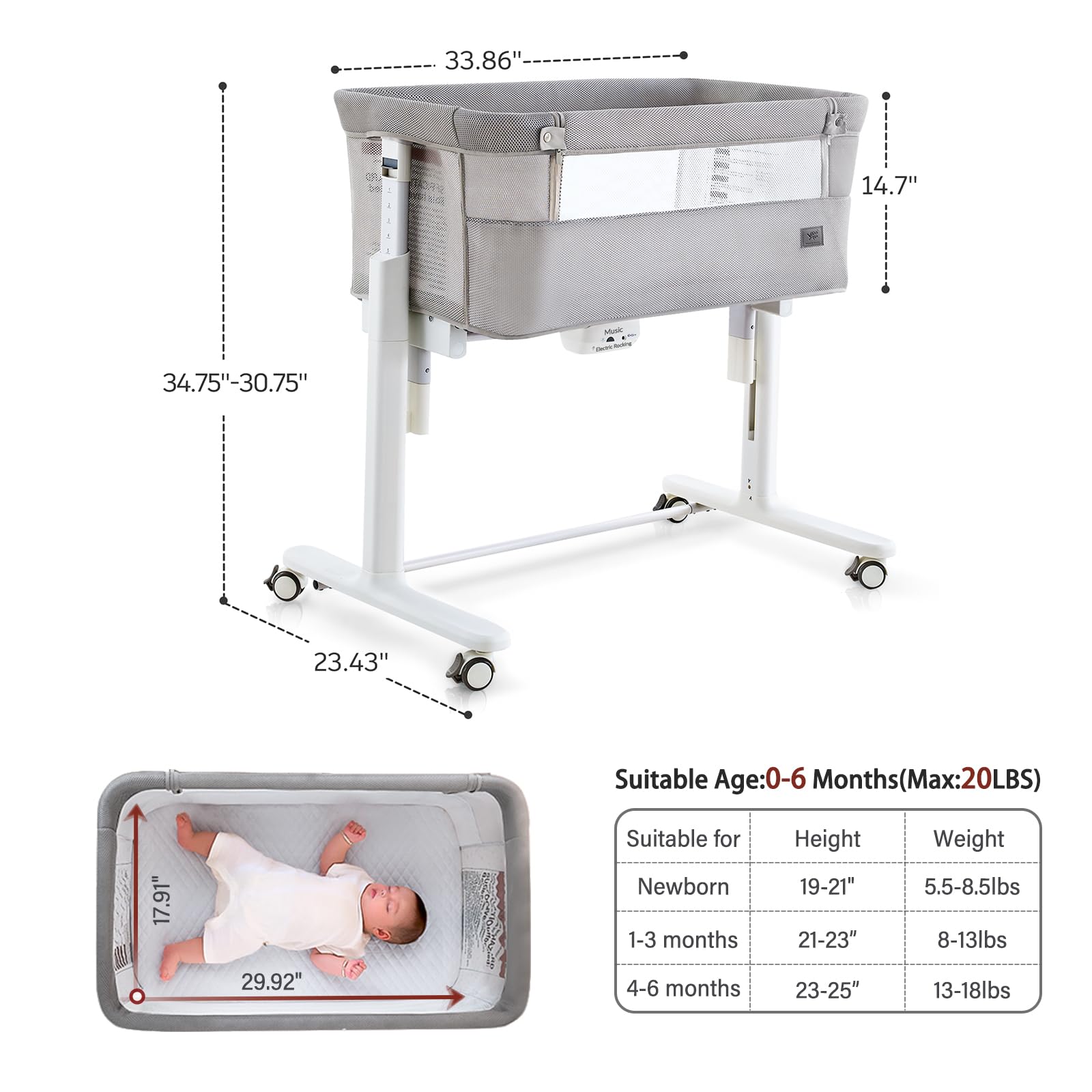 VaVaSoo sturdy aluminum frame providing a secure sleep space.