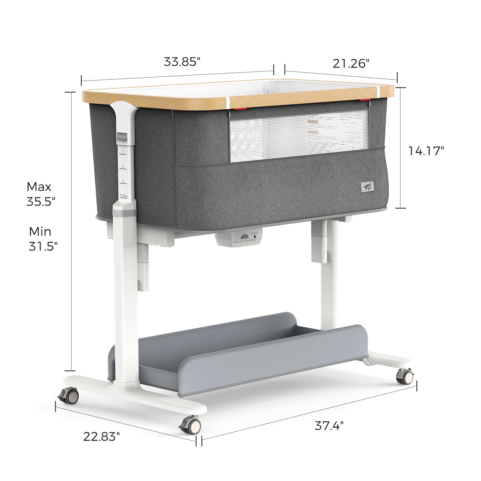 Vavassoo bedside bassinet attachment for secure cosleeping setup