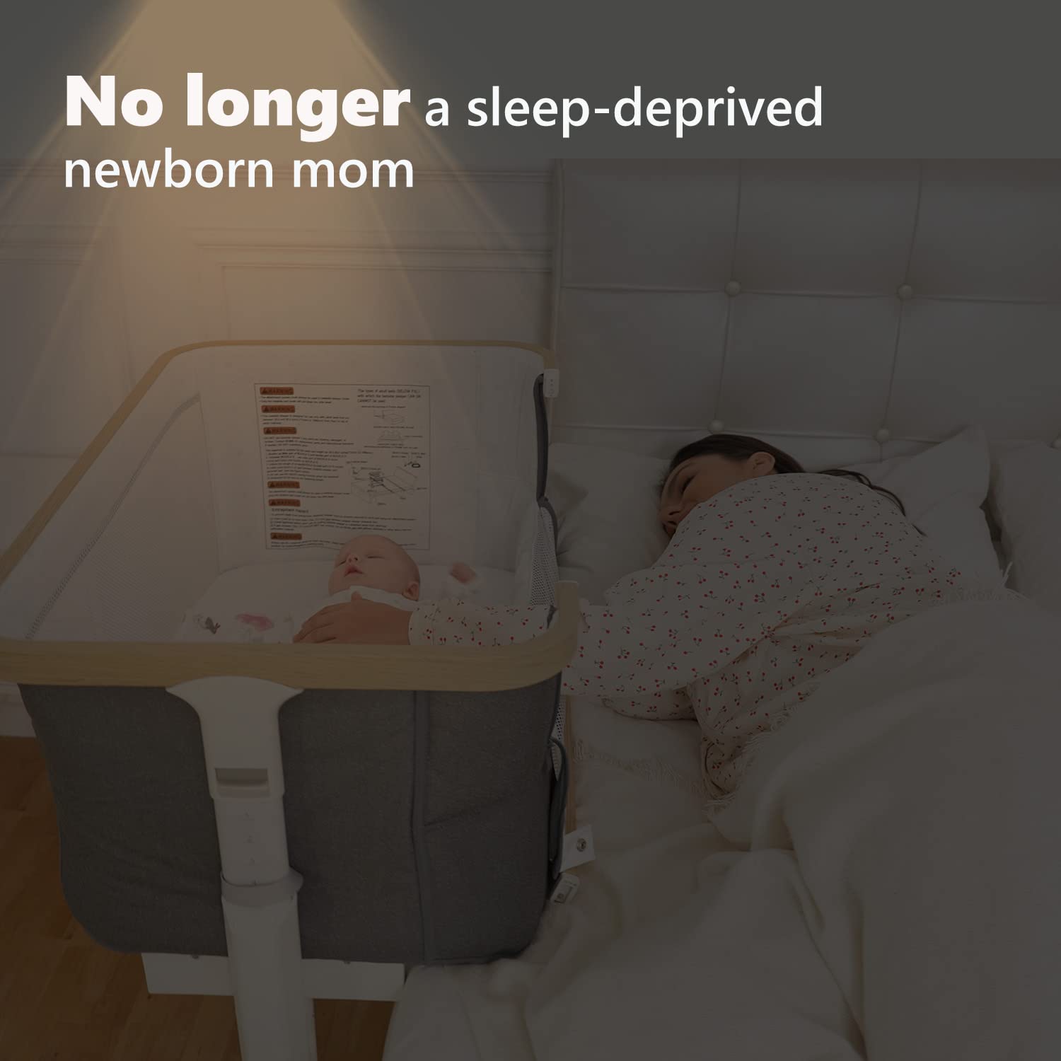VaVaSoo bedside sleeper supports cosleeping with adjustable height