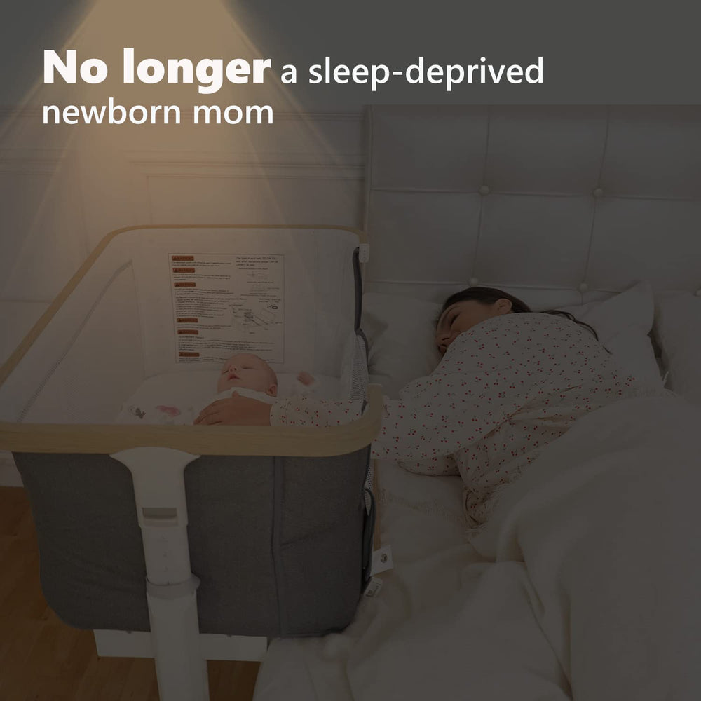 VaVaSoo bedside sleeper supports cosleeping with adjustable height