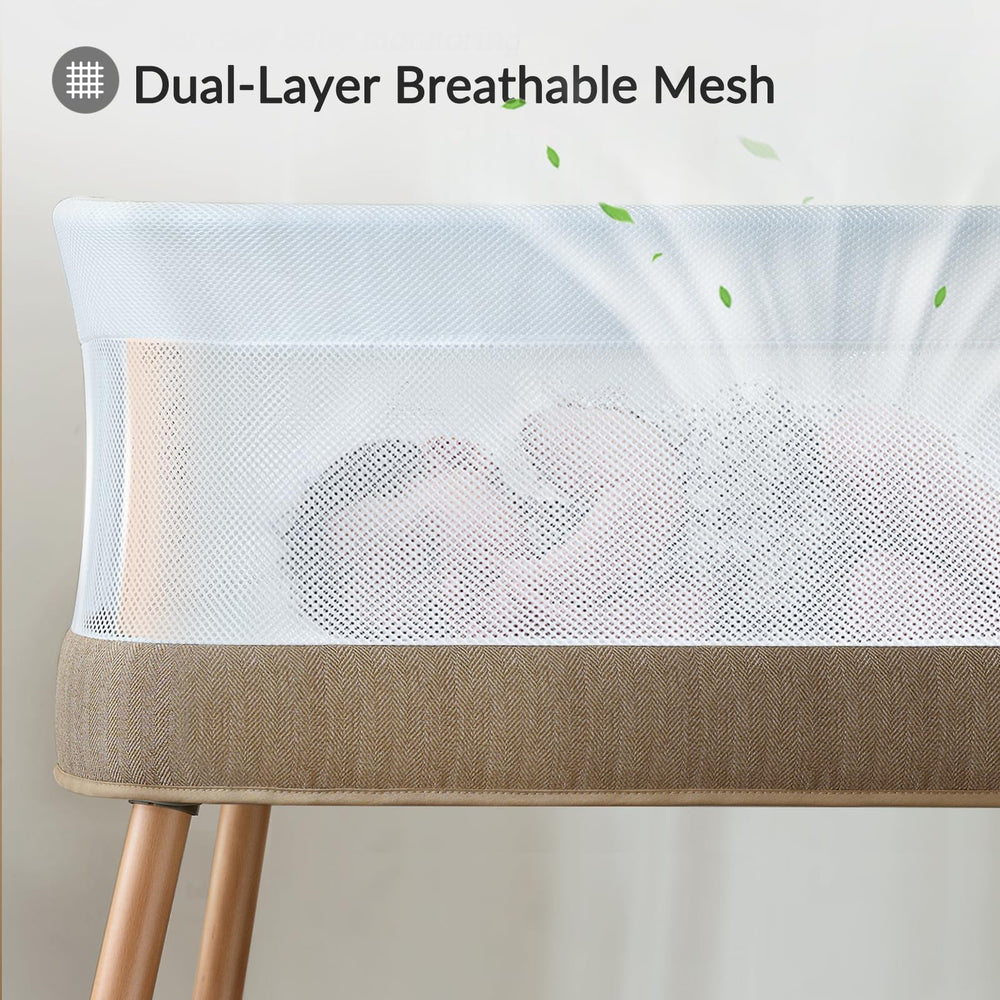 VaVaSoo safety-certified bassinet suitable for newborns up to six months