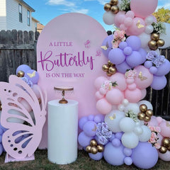 VAVAYAO gender reveal decal adds elegant purple charm to celebrations.