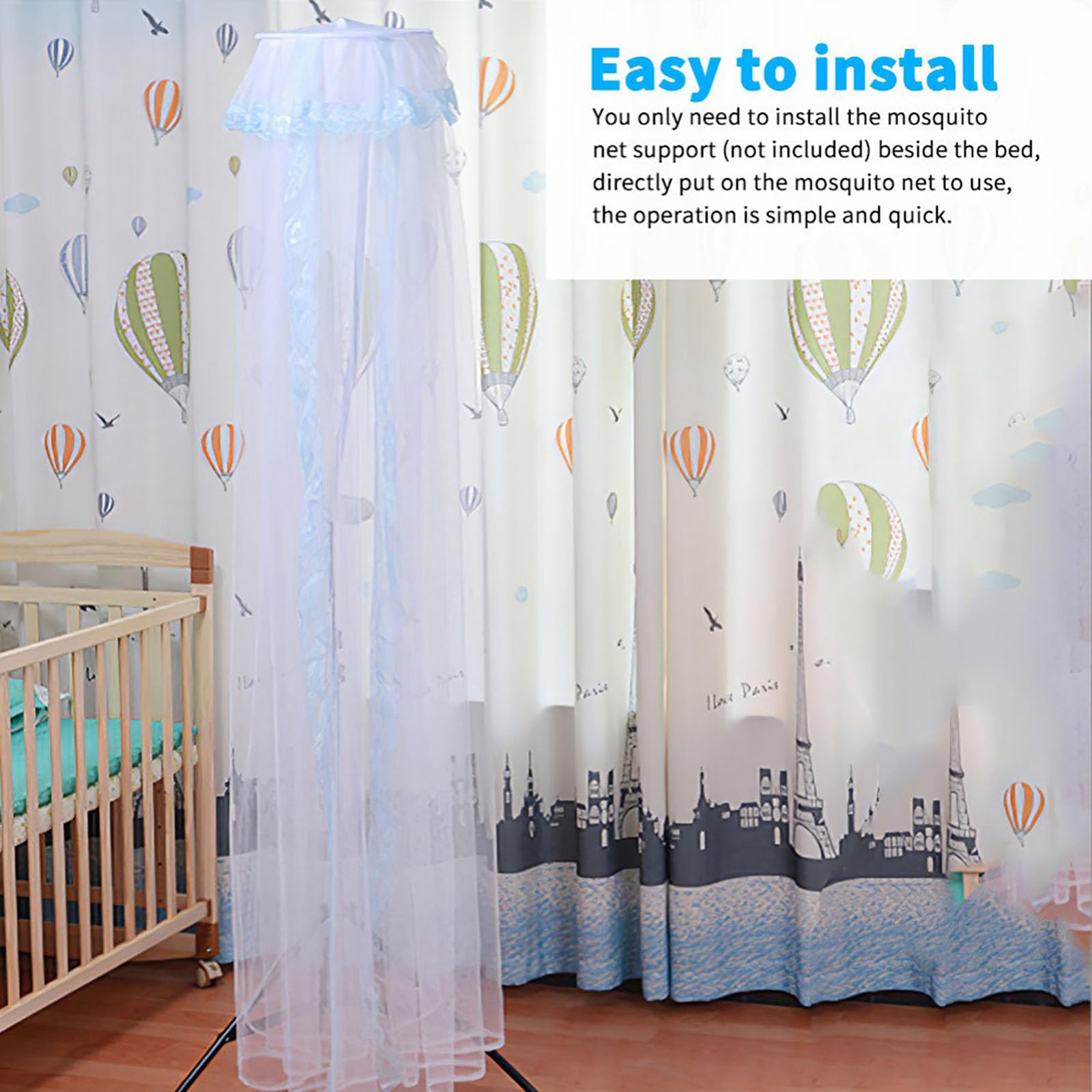 Vawolecy washable crib net stays clean with simple washing.