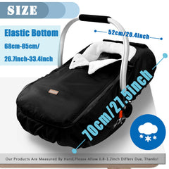 Vaxaape black baby car seat cover keeping baby cozy on outings